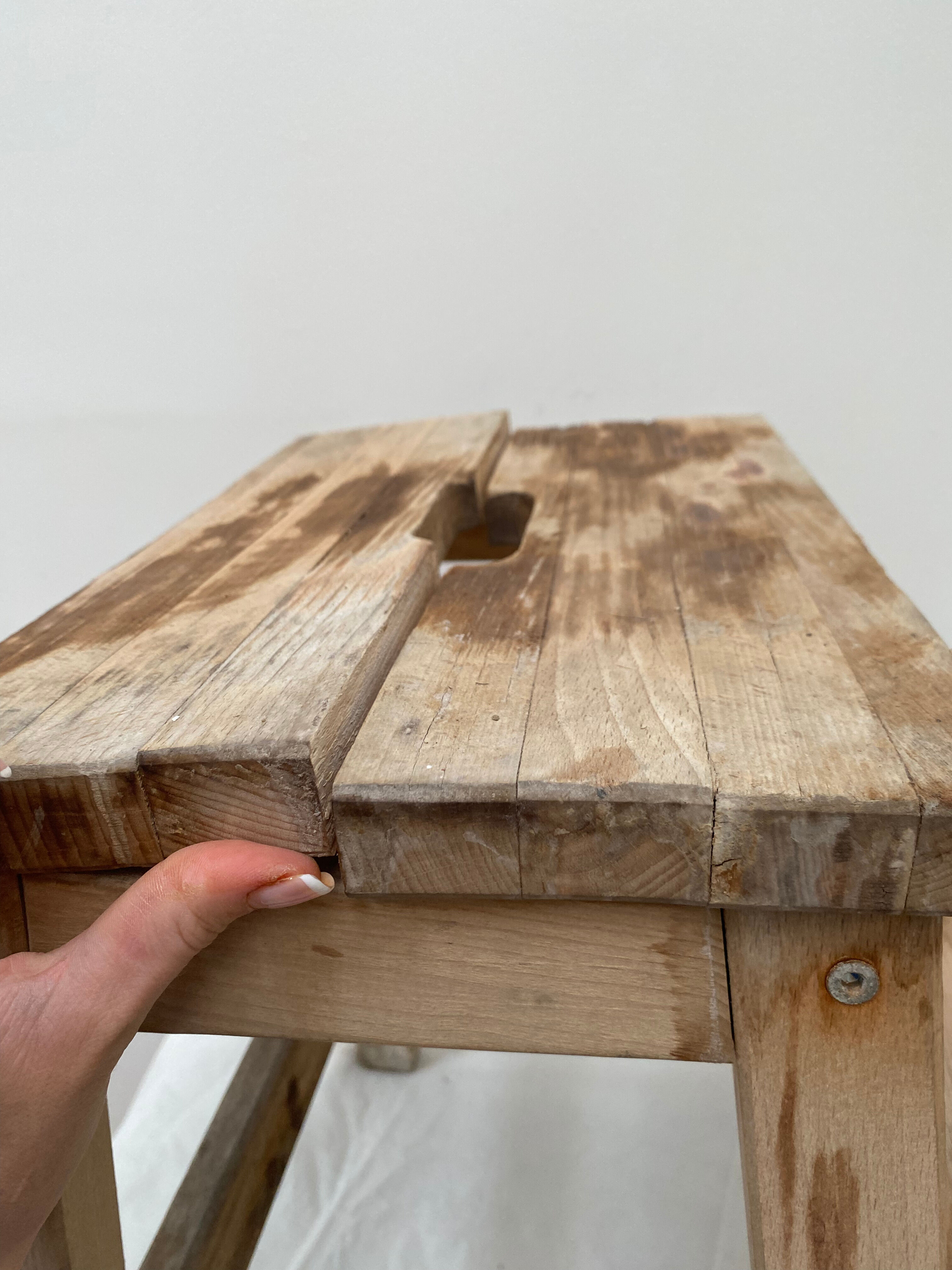 Wooden painter's stepladder