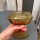 Amber glass candy or standing cup