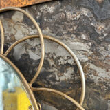 Ancibe brass flower mirror