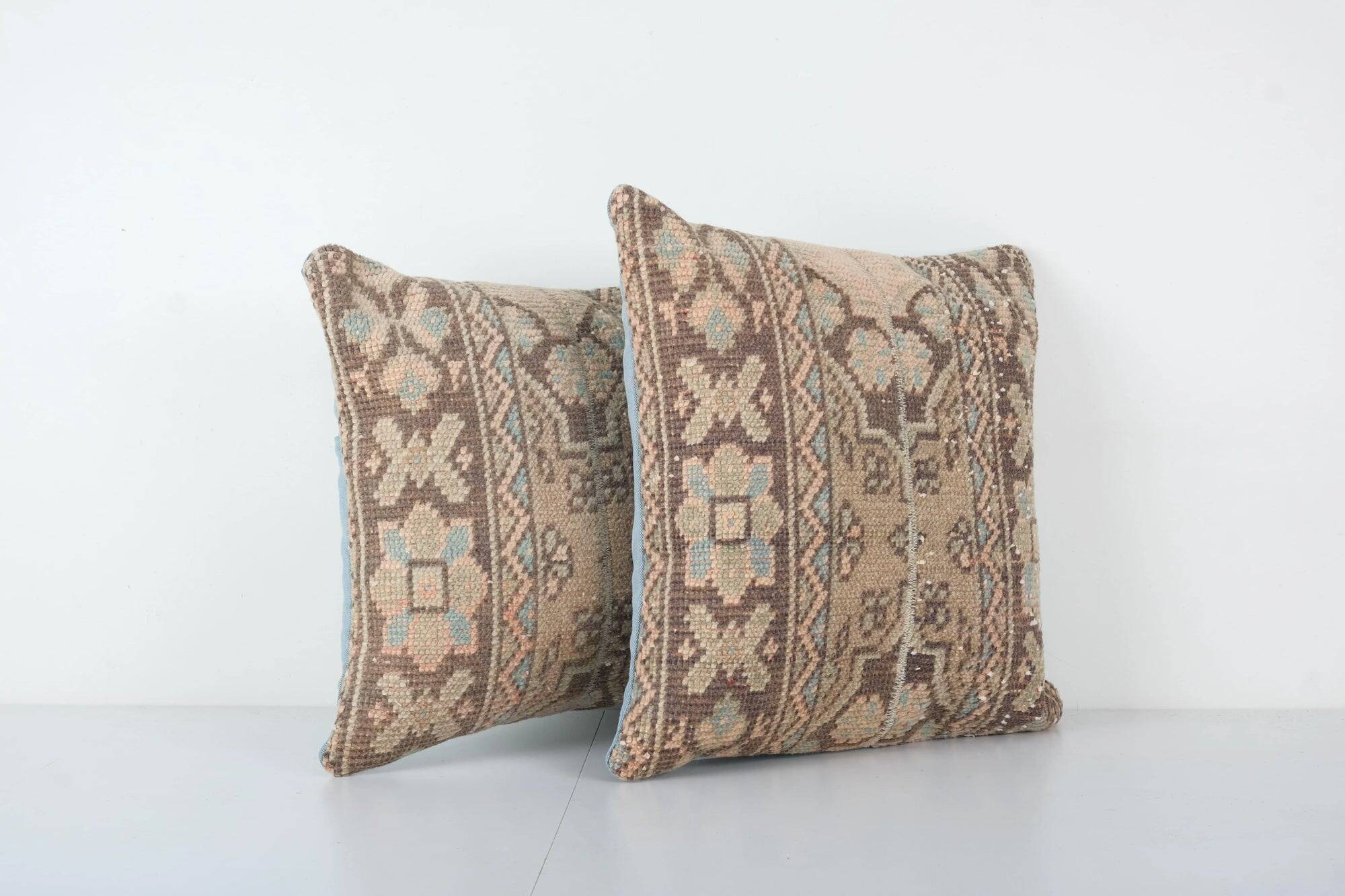 Set of 2 vintage Turkish cushion covers 46x46 cm