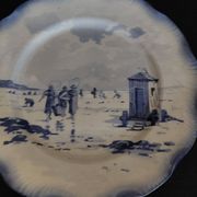Sarreguemines earthenware plate with Marine decor late 19th century early 20th century