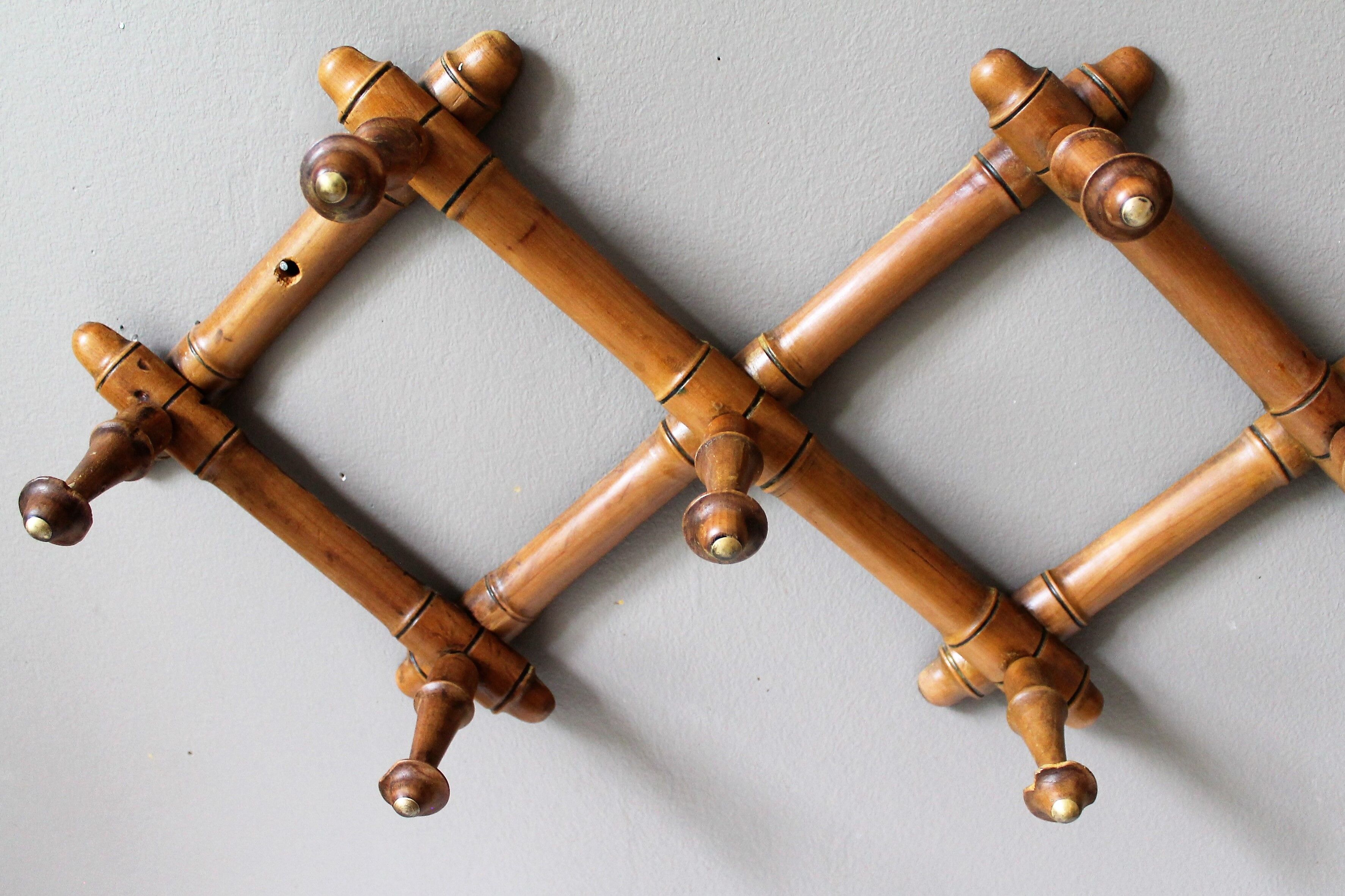 1940s bamboo coat racks