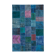 Handmade anatolian vintage 202 cm x 300 cm blue patchwork carpet