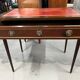 Flat desk and Louis XVI style chair in mahogany veneer (nineteenth century)