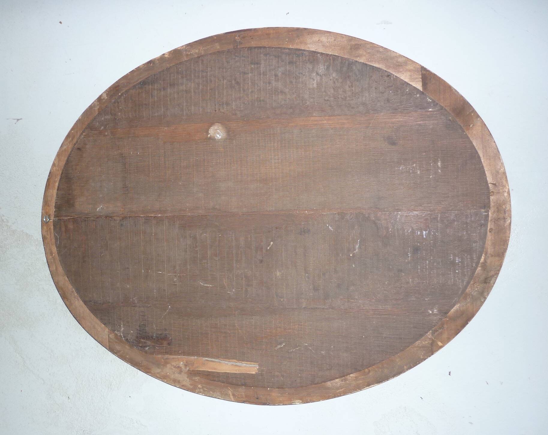 Miroir ovale cadre bois 74X58