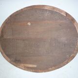 Miroir ovale cadre bois 74X58