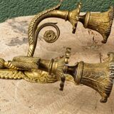 Paire d'appliques en bronze d'époque Empire