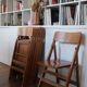Lot de 6 chaises pliantes scandinaves 1960