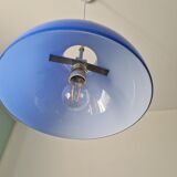 Vintage blue opaline pendant lamp
