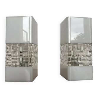 Pair of midcentury design plastic wall lamps, 1970s