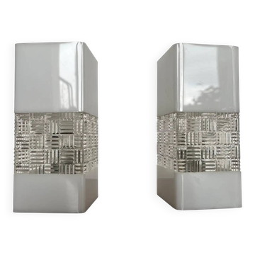 Pair of midcentury design plastic wall lamps, 1970s