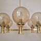 Mid-Century Brass Sputnik Chandelier, Germany, 1970s