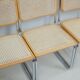 Lot de 6 chaises Cesca B32 d'après Marcel Breuer, Italie