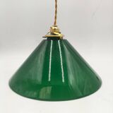 Green opaline pendant light