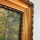 Vintage signed cottage landscape oil painting