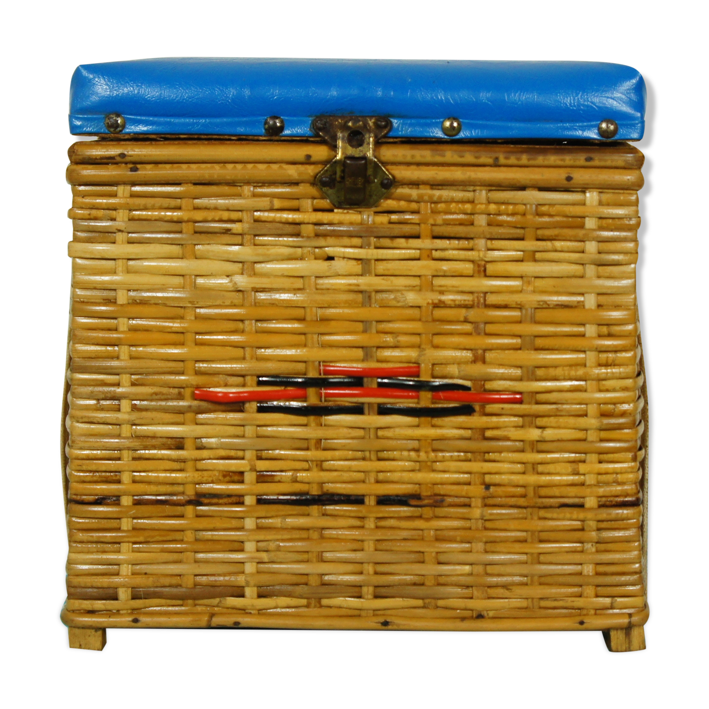 Rattan chest stool Cheney England 1960