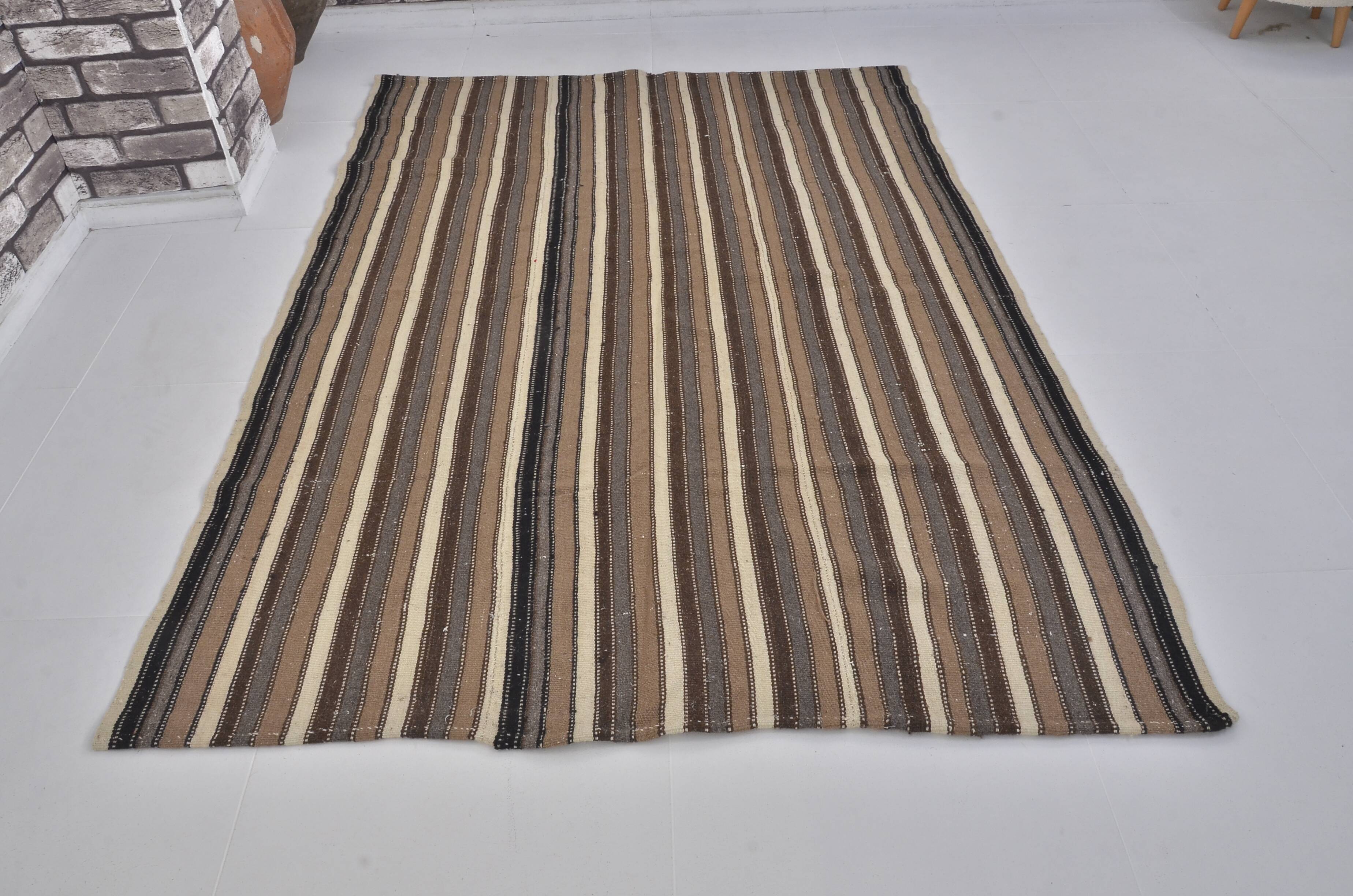 Vintage Stripe Handade Oushak Rug sku  1679