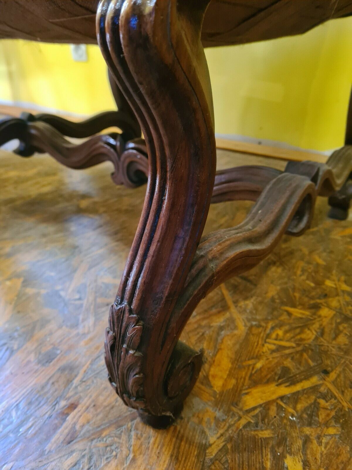 Walnut renaissance style armchair