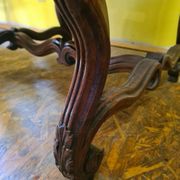 Walnut renaissance style armchair