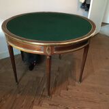 Half moon table in mahogany
