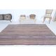 Tapis kilim turc vintage en laine et coton violet noué à la main
