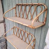 Rattan shelf