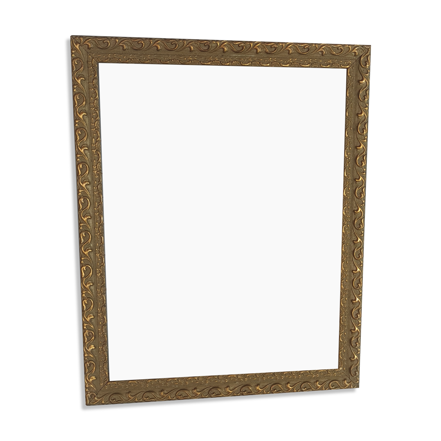 Old frame gilded stucco wood glass 46.5x35.5 cm, hardwood 41.7x32.7 cm SB