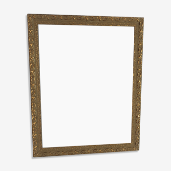 Old frame gilded stucco wood glass 46.5x35.5 cm, hardwood 41.7x32.7 cm SB