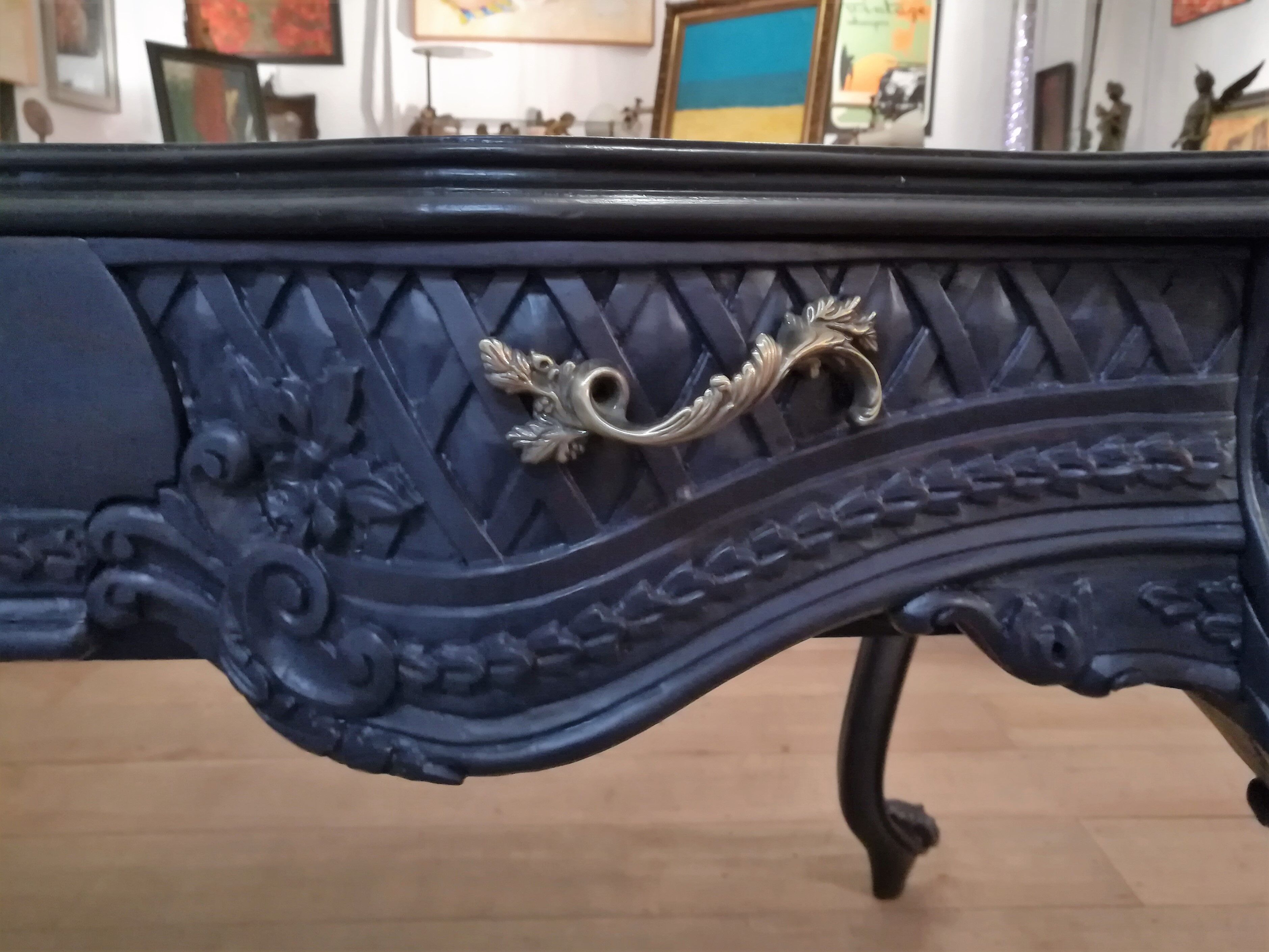 Flat desk style Louis XV patina