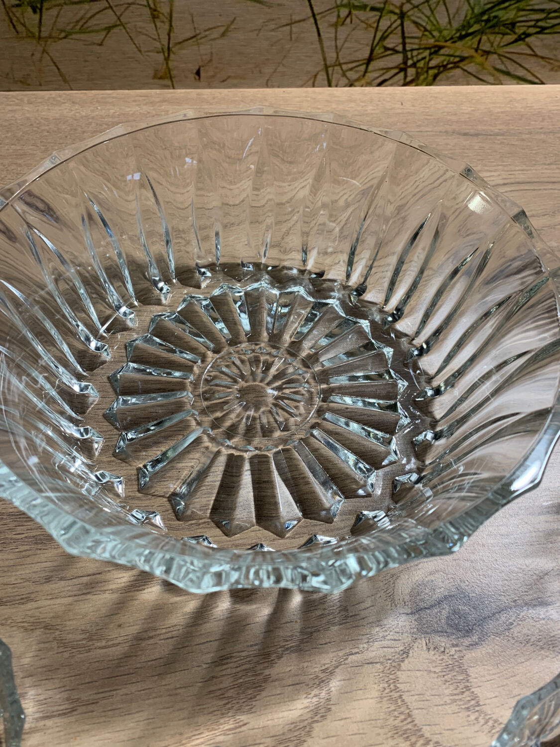 Fruit salad service - salad bowl and 5 glass ramekins