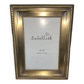 Golden brass photo frame