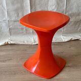Orange plastic Tam-Tam stool