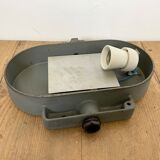 Grey Industrial Cast Iron Wall Lamp from Elektrosvit, 1960s