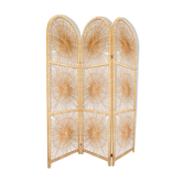 Rattan peacock screen