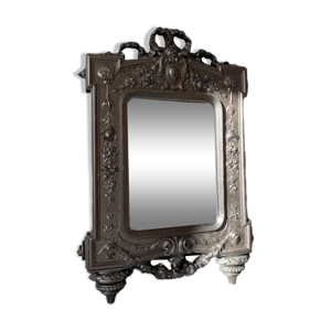 Cadre ancien miroir noir