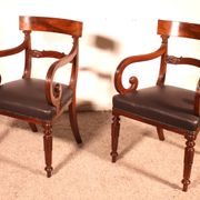 Paire de fauteuils en acajou d'époque William IV, circa 1830