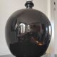 Vintage black ceramic globe lamp – Montgolfier Ceramics (Durta)