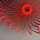 Coupe à fruit design metal rouge