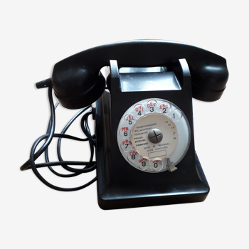 Téléphone en bakélite noir