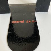 Paire de serre livres Gras de notaire en métal plié 1920