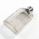 Art Deco hip flask, crystal, France, 1930s