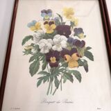 Gravures anciennes fleurs botanique par J.P.Redouté 1759- 1840 encadrés sous verre