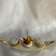 Serviteur sel poivre gondole en porcelaine