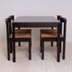Vintage dining set, 4 chairs, extendable dining table, rope seating, 1970s