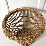 Rattan wastebasket