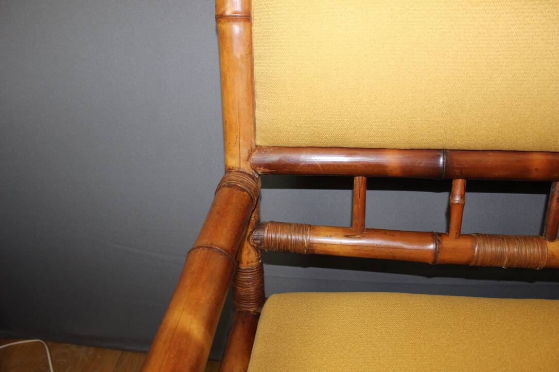 Bamboo Bench from the Napoleon III Period