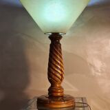 Vintage 1960 solid wood lamp