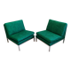 Paire de fauteuils slipper Mid Century Modern par Florence Knoll