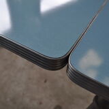 Kitchen table and 4 chairs in blue formica