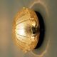 1970s mid century SCONCE or CEILING FIXTURE petal-shaped glass